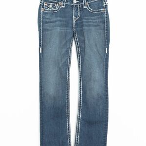 True Religion Women's Mid Blue Straight Leg Jeans